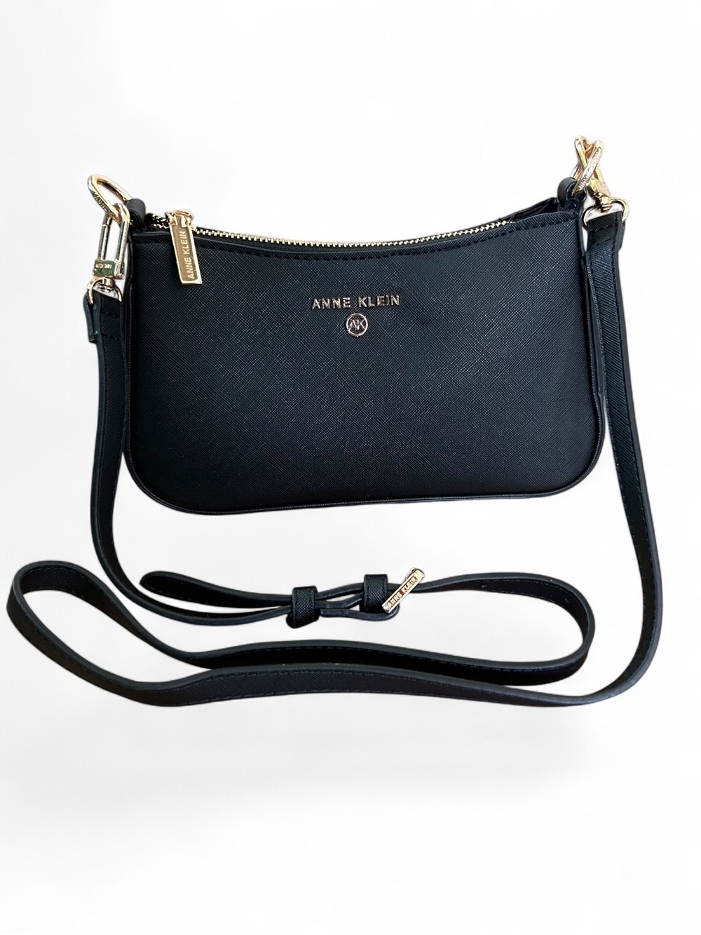 Anne Klein 4-Piece Interchangeable Crossbody Bag Set Black Purse Wallet Pouch - Picture 5 of 15